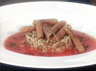 foto ricetta Gazpacho di riso ai 3 cereali con bottarga di tonno ed erba cipollina 