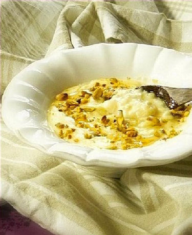 foto ricetta Crema di riso, pistacchi e miele 