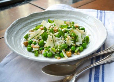 3 GRAINS SALAD WITH PEAS, BROADBEANS, CHICKPEAS 