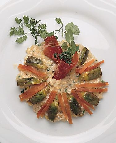 foto ricetta Riso con carciofi e prosciutto crudo 