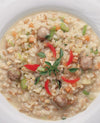 foto ricetta Minestra di riso, cereali e salsiccia 