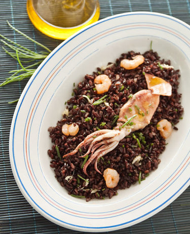 foto ricetta Riso venere con gamberetti e calamaretti 