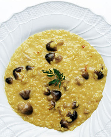 foto ricetta Riso con funghi chiodini e zafferano 