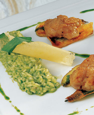 foto ricetta Risotto di aglio orsino e animelle di vitello 