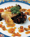 foto ricetta Riso venere con calamari e costine di maiale 