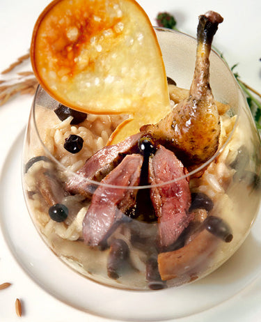 foto ricetta Riso ai funghi chiodini e alla gallinella d'acqua 