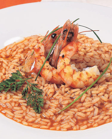 foto ricetta Riso ai gamberi e Romesco 