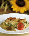 RISOTTO WITH SCALLOPS, PUMPKIN FLOWERS AND FRESH OREGANO 