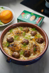 ONE-POT PORK MEATBALLS, ROASTED FENNEL & PILAF RICE 