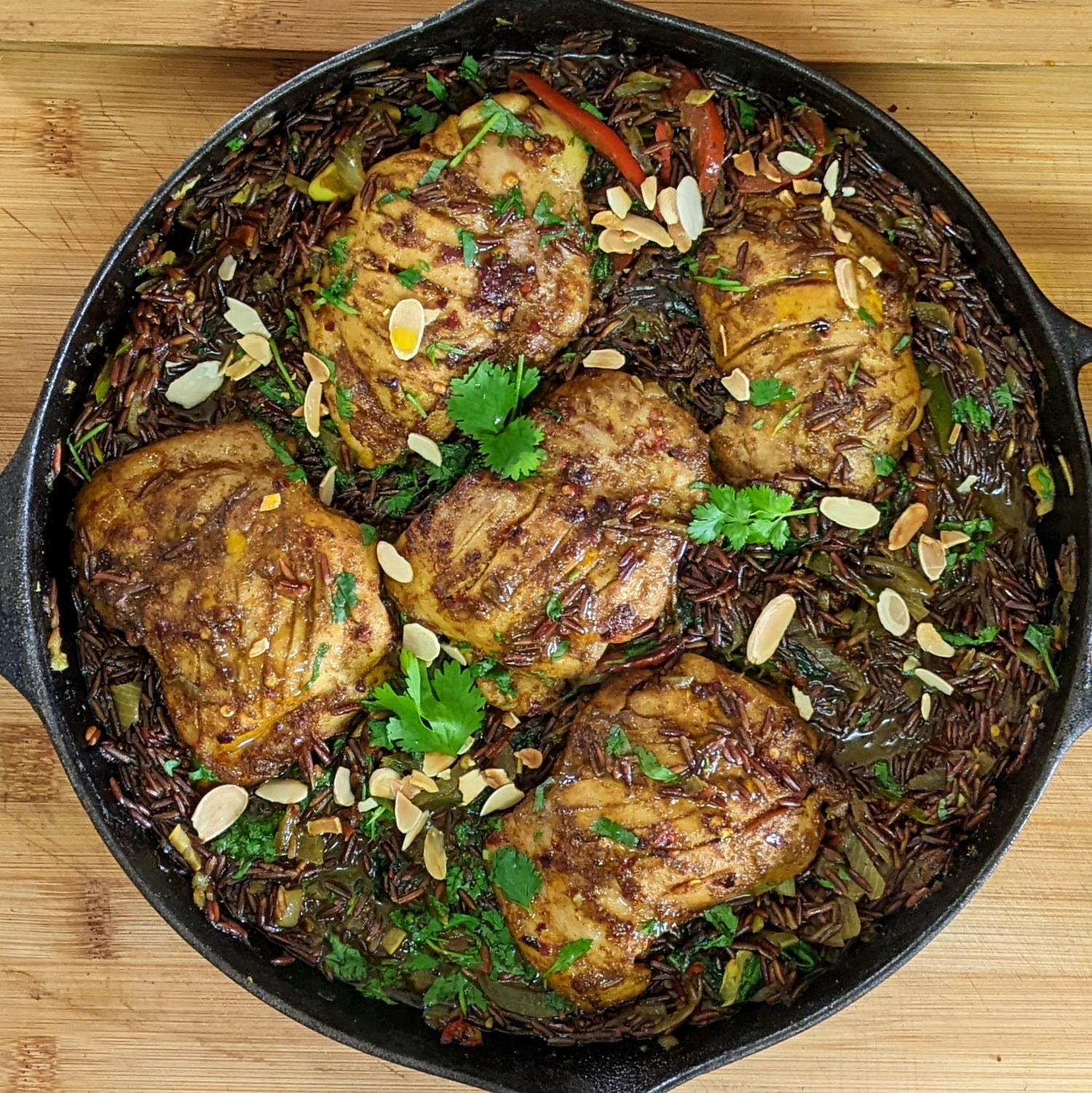 INDIAN CHICKEN BIRYANI WITH RED RICE 