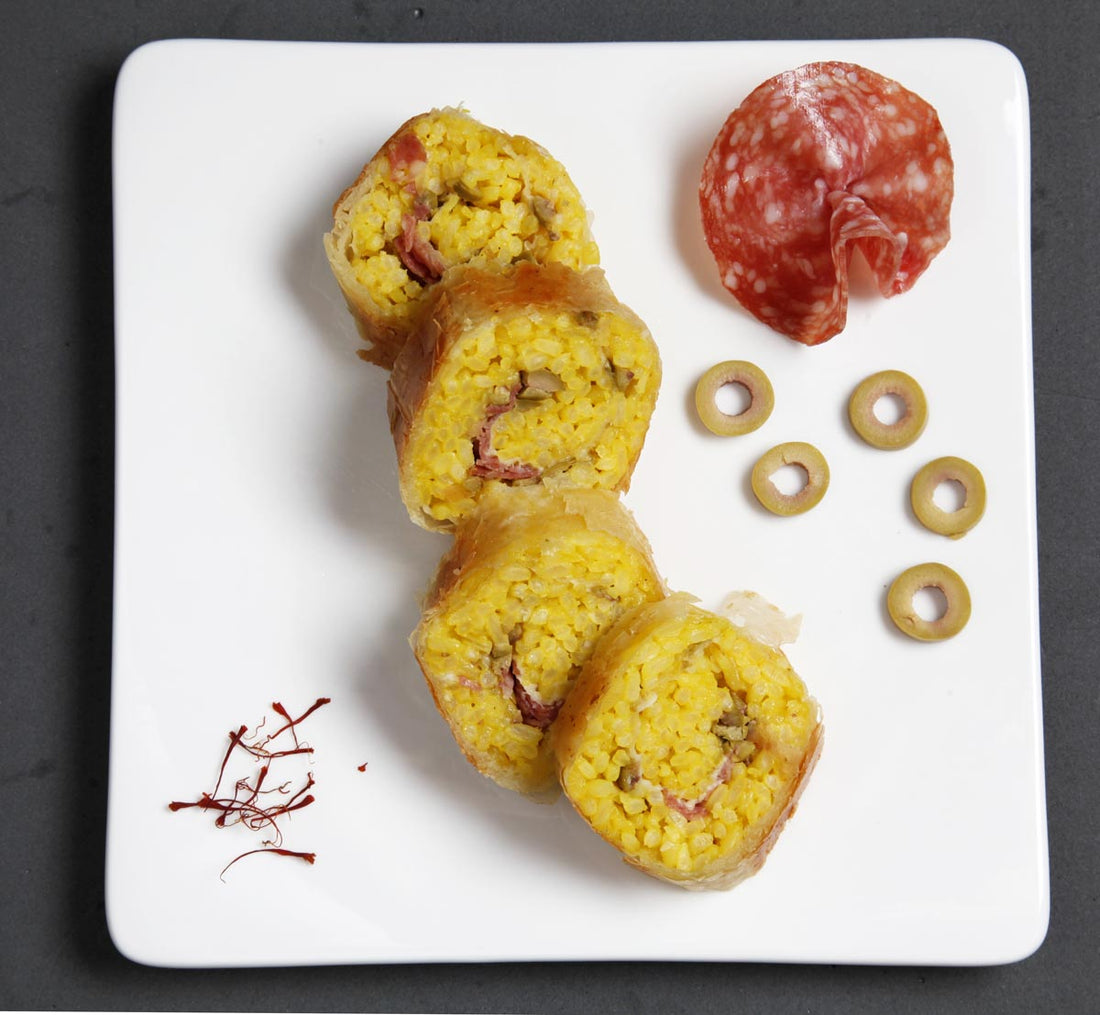 immagine ricetta Futomaki di riso allo zafferano al ricordo brianzolo 