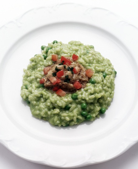 RISOTTO WITH PEAS AND TENCH RAGÙ