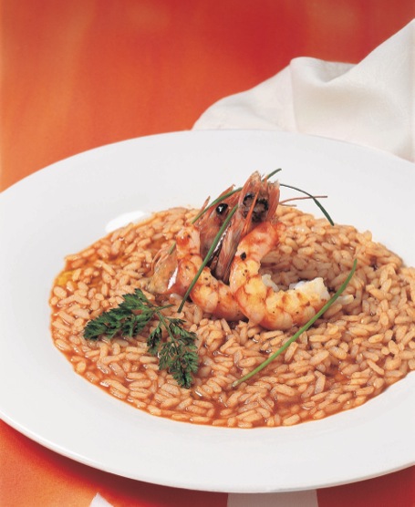 RISOTTO WITH KING PRAWNS AND ORSINA HERBS