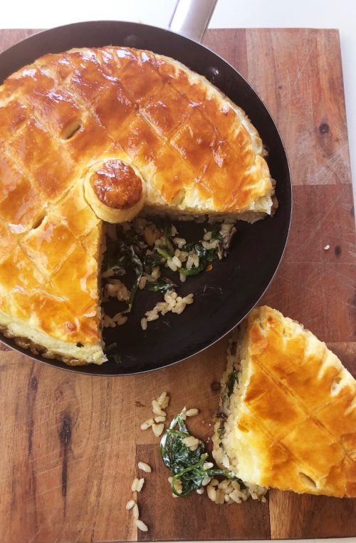 ITALIAN MUSHROOM, SPINACH AND RICOTTA PIE