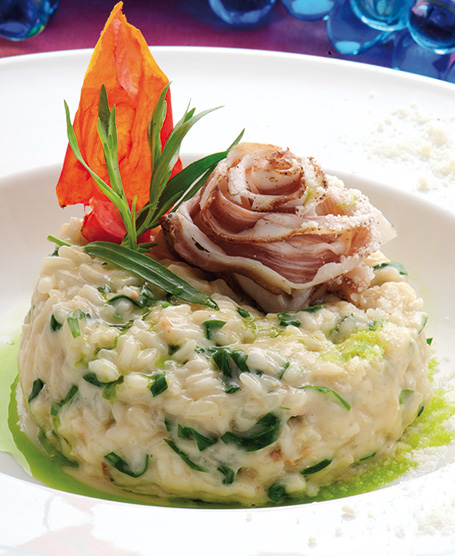 BACON AND PEAS RISOTTO