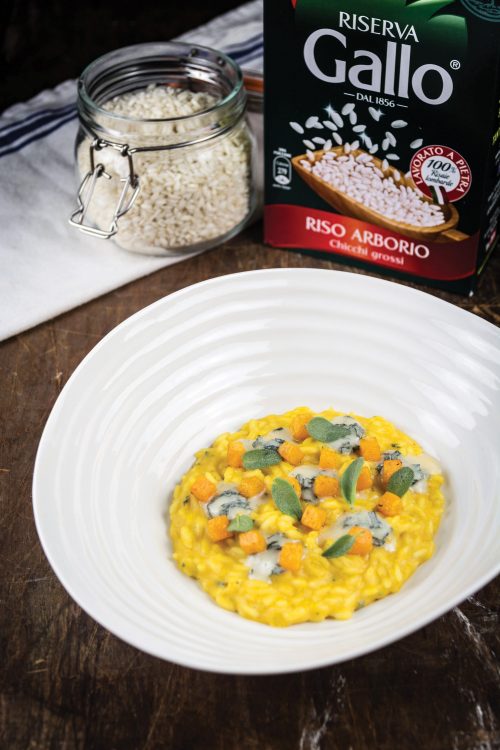 PUMPKIN, SAGE AND GORGONZOLA CHEESE RISOTTO