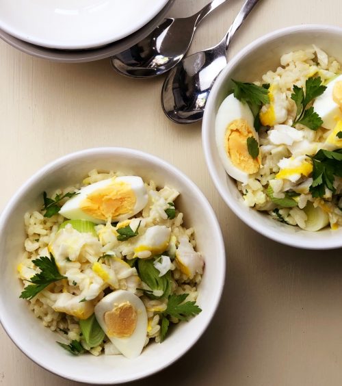 SMOKED HADDOCK, LEEK & MUSTARD RICE