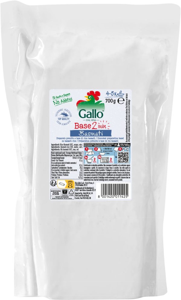 GALLO 2 MINUTE BASMATI BASE 700g