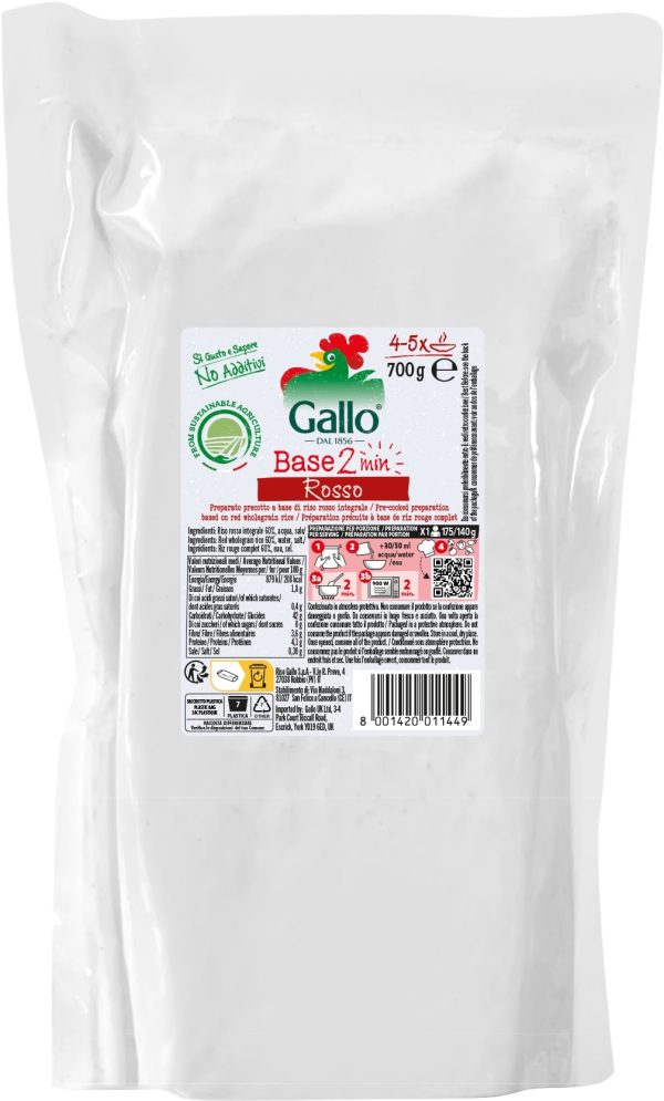 GALLO 2 MINUTE RED RICE BASE 700g